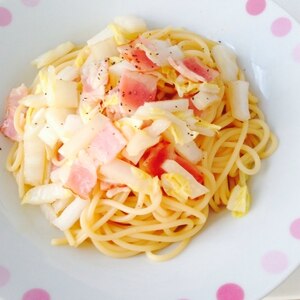白菜のバターしょうゆパスタ レシピ 作り方 By どんぐり0番地 楽天レシピ